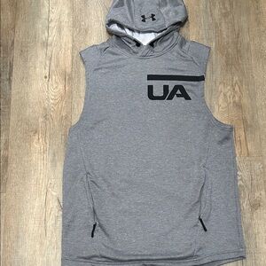 Under Armour Heather Gray Sleeveless Hoodie